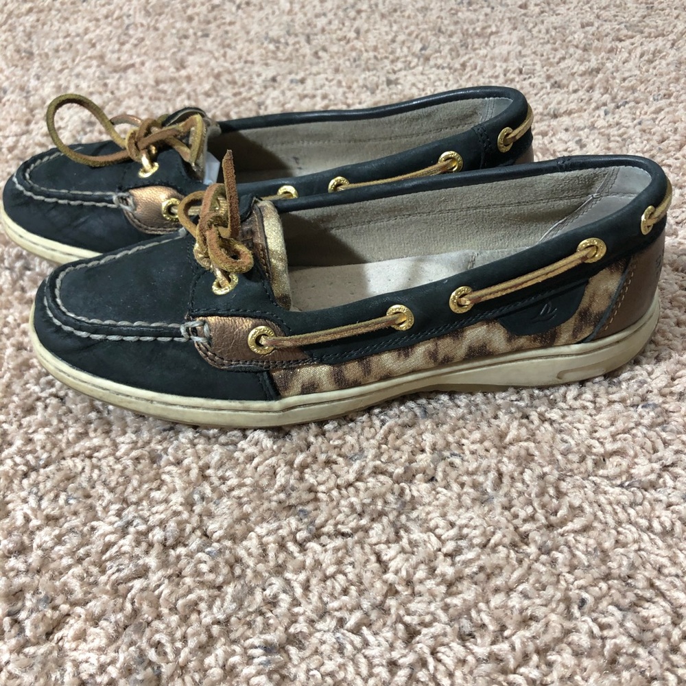 Sperry Top-Sider Angelfish Leather Leopard Shoes